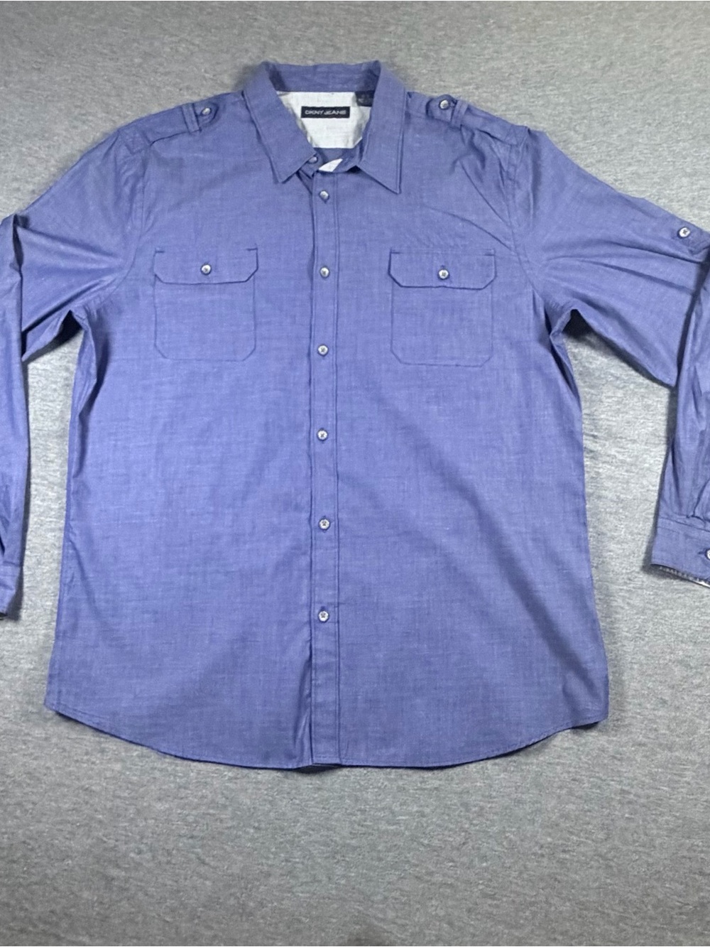 NWT DKNY Jeans Men’s XL Blue Utility Shirt